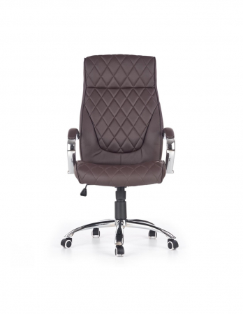 Scaun directorial HM Hilton piele ecologica maro cu baza cromata [3]