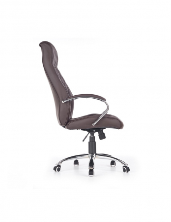 Scaun directorial HM Hilton piele ecologica maro cu baza cromata [4]