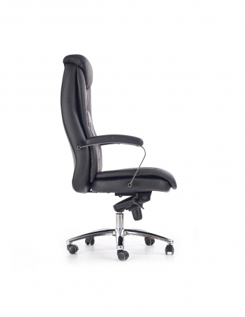 Scaun directorial HM Quad negru din piele ecologica cu baza cromata [3]
