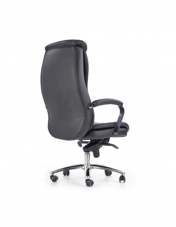 Scaun directorial HM Quad negru din piele ecologica cu baza cromata [4]