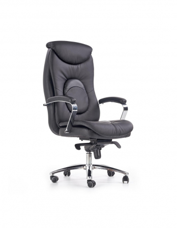 Scaune directoriale - Scaun directorial HM Quad negru din piele ecologica cu baza cromata