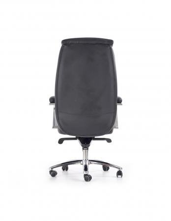 Scaun directorial HM Quad negru din piele ecologica cu baza cromata [5]
