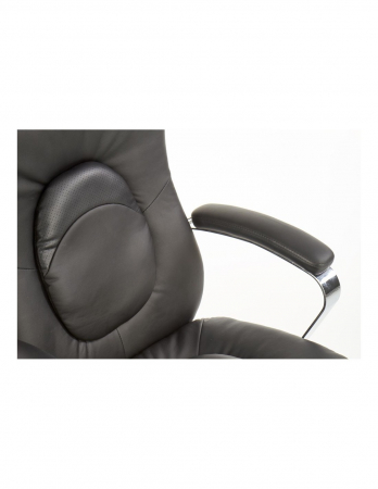 Scaun directorial HM Quad negru din piele ecologica cu baza cromata [6]