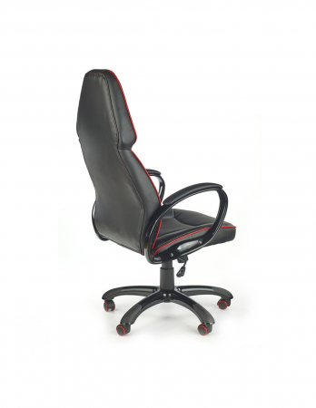 Scaun directorial HM Rubin negru cu rosu, design ergonomic [2]
