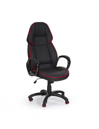 Scaune directoriale - Scaun directorial HM Rubin negru cu rosu, design ergonomic