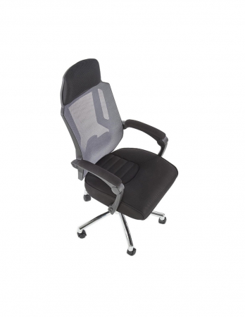 Scaun directorial HM Freeman gri cu spătar mesh și suport pentru picioare [3]