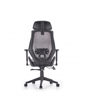 Scaun directorial ergonomic negru cu spatar mesh si tetiera [4]