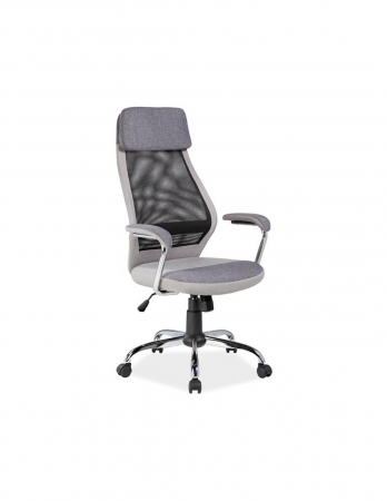 Scaune directoriale - Scaun directorial gri mesh SL Q336 cu brate cromate si baza stea