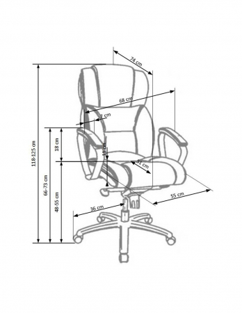Scaun directorial piele HM Foster negru [5]