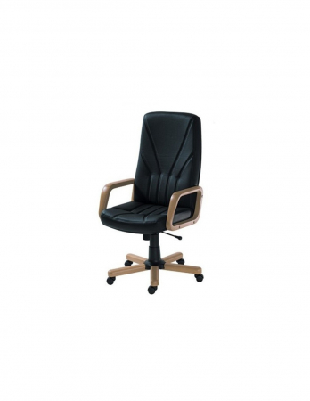 Scaun directorial piele naturala 5900 negru [1]