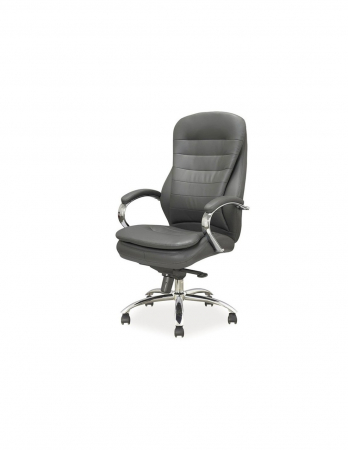 Scaun directorial gri SL Q154 cu design ergonomic si brate cromate [1]