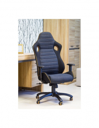 Scaun directorial ergonomic SL Q229, negru-gri, cu cotiere si baza cu roti [4]
