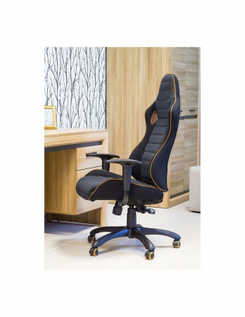 Scaun directorial ergonomic SL Q229, negru-gri, cu cotiere si baza cu roti [6]