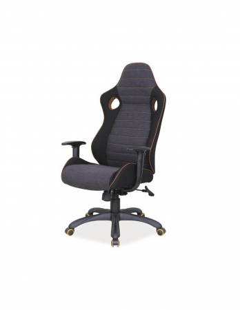 Scaun directorial ergonomic SL Q229, negru-gri, cu cotiere si baza cu roti [1]