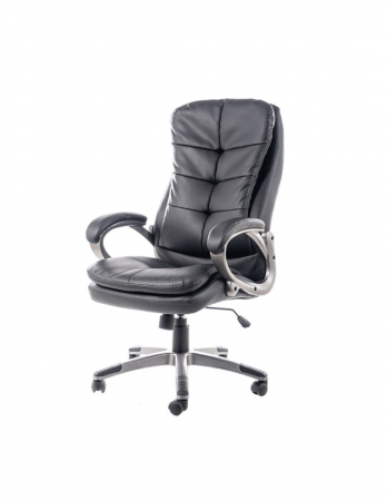 Scaun directorial negru SL Q270 cu baza cromata si roti [3]