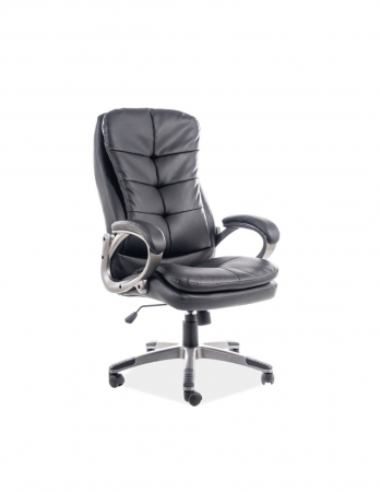 Scaune directoriale - Scaun directorial negru SL Q270 cu baza cromata si roti