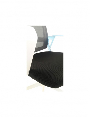 Scaun Ergonomic 1600 Blanca cu Spatar Mesh Negru si Baza Alba [4]