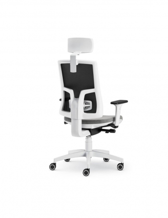 Scaun Ergonomic Pure Alb Mesh PDH cu Tetieră [3]
