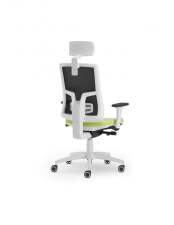 Scaun Ergonomic Pure Alb Mesh PDH cu Tetieră [2]
