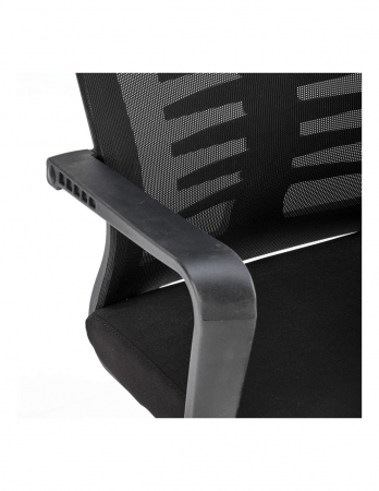 Scaun ergonomic mesh HM Fabio negru cu tetiera si spatar ventilat [4]