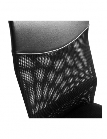 Scaun ergonomic Vire negru cu spatar din mesh si baza metalica cromata [8]