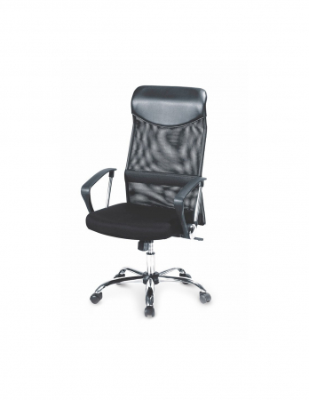 Scaun ergonomic Vire negru cu spatar din mesh si baza metalica cromata [1]