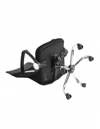 Scaun ergonomic Vire negru cu spatar din mesh si baza metalica cromata [4]
