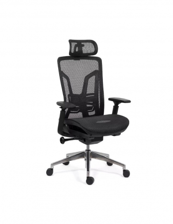 Scaune ergonomice - Scaun ergonomic negru SYYT 9506 cu tetiera si brate ajustabile