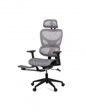 Scaun ergonomic SYYT 9508 gri cu tetiera si cotiere reglabile [1]