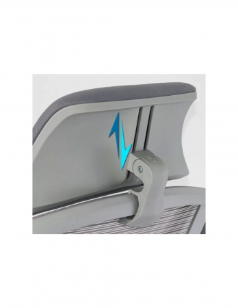 Scaun ergonomic gri multifuncțional SYYT 9512 cu spătar din mesh și suport pentru picioare [4]