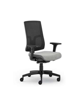 Scaune - Scaun ergonomic Pure Negru Mesh PDH, cu spatar din plasa si sezut confortabil