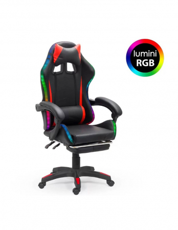 Scaun gaming cu banda LED RGB OFF 303 [0]