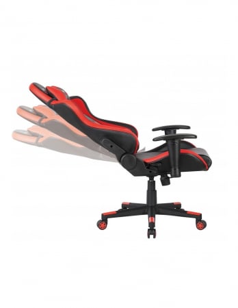 Scaun gaming GN90 Indianapolis negru-rosu cu perne detasabile [2]