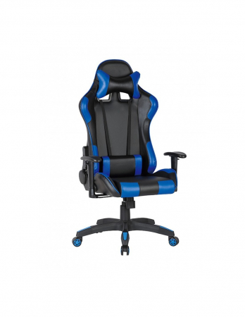 Scaune Gaming - Scaun Gaming GN90 Silverstone Negru Albastru - Vedere Frontala