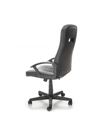 Scaun gaming HM Castano gri cu negru, cu detaliu romburi pe spatar si sezut [3]
