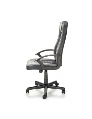 Scaun gaming HM Castano gri cu negru, cu detaliu romburi pe spatar si sezut [4]