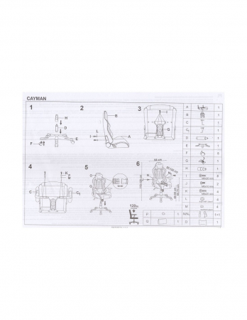 Scaun gaming HM Cayman gri-turcoaz cu perne de suport [10]
