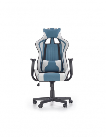 Scaun gaming HM Cayman gri-turcoaz cu perne de suport [2]