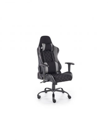 Scaune - Scaun gaming HM Drake negru-gri cu suport lombar si tetiera