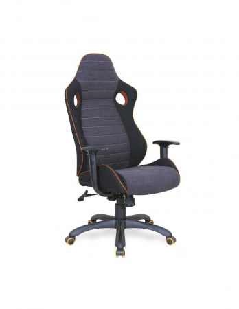 Scaune Gaming - Scaun de gaming HM Ranger gri cu design sportiv si tapiterie din stofa