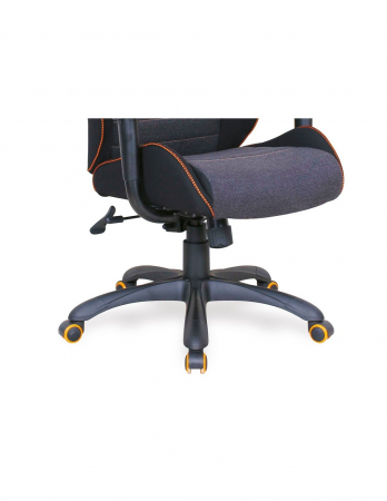 Scaun de gaming HM Ranger gri cu design sportiv si tapiterie din stofa [3]