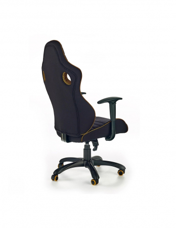 Scaun de gaming HM Ranger gri cu design sportiv si tapiterie din stofa [4]
