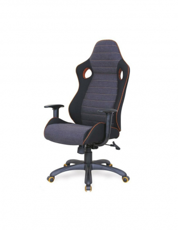 Scaun de gaming HM Ranger gri cu design sportiv si tapiterie din stofa [1]