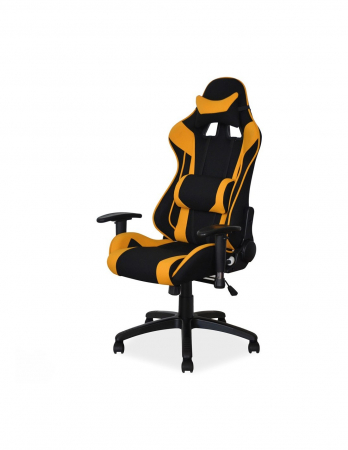 Scaun gaming SL Viper negru-galben, vedere frontală [2]