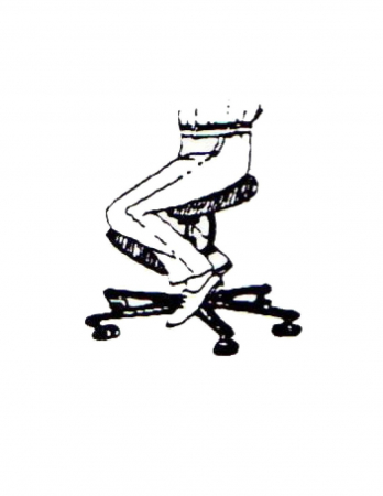 Scaun kneeling chair OFF 094 negru [3]