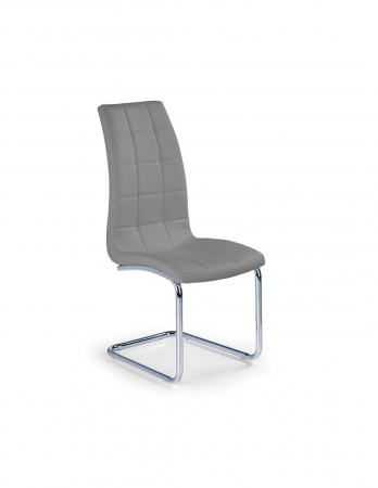 Scaune living - Scaun de living gri HM K147 cu picioare metalice cromate