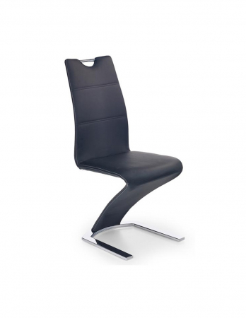Scaune living - Scaun de living modern K188 negru, piele ecologica, structura metal