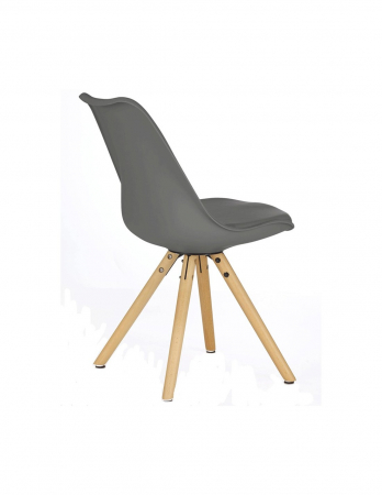 Scaun living HM K201 gri inchis cu picioare din lemn masiv [2]
