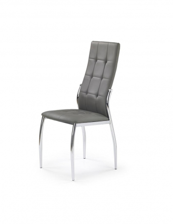 Scaune living - Scaun living HM K209 gri cu baza metalica si tapiterie piele ecologica