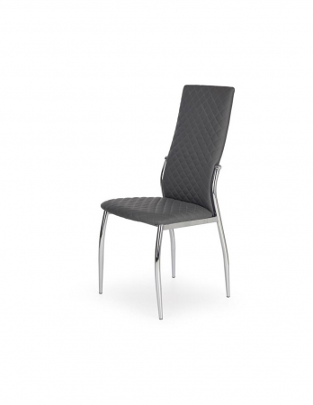 Scaune bucatarie - Scaun living K238 gri cu spatar si sezut tapitate din piele ecologica